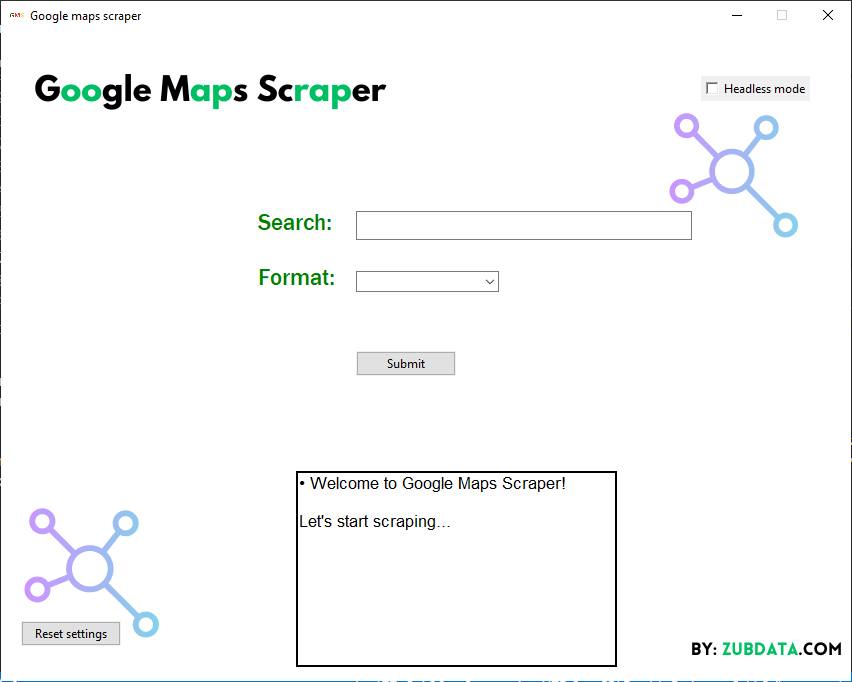 Zubdata open sourced google maps scraper